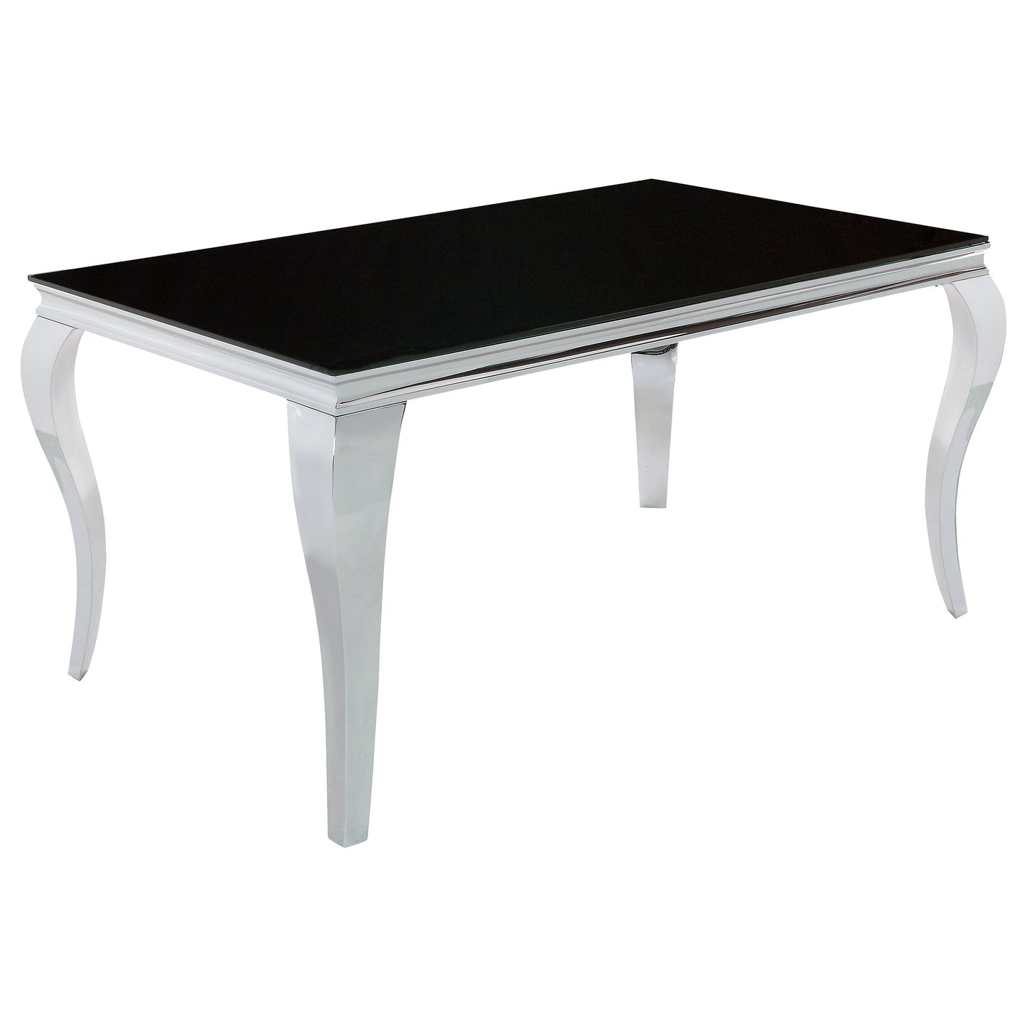 Carone 5-piece 61-inch Rectangular Black Glass Dining Set Black