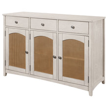 Load image into Gallery viewer, Kirby 3-drawer Rectangular Server with Adjustable Shelves Natural and Rustic Off White
