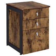 Load image into Gallery viewer, Estrella 3-drawer File Cabinet Antique Nutmeg and Gunmetal
