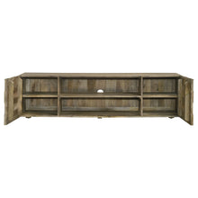 Load image into Gallery viewer, Keese 2-door 70&quot; TV Stand with Storage Shelves Mango Brown
