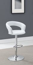 Load image into Gallery viewer, Barraza 29&quot; Adjustable Height Bar Stool White and Chrome
