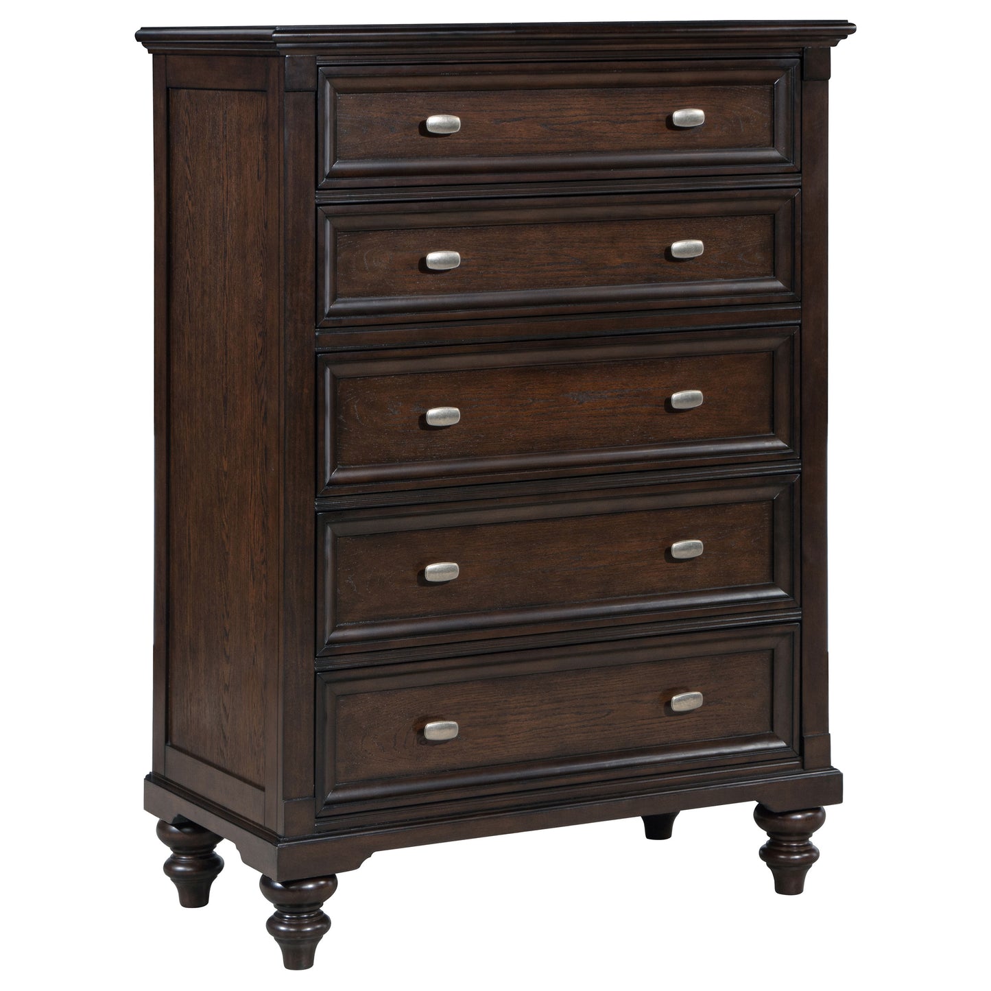 Devon 5-piece Full Bedroom Set Wine Red and Dark Oak