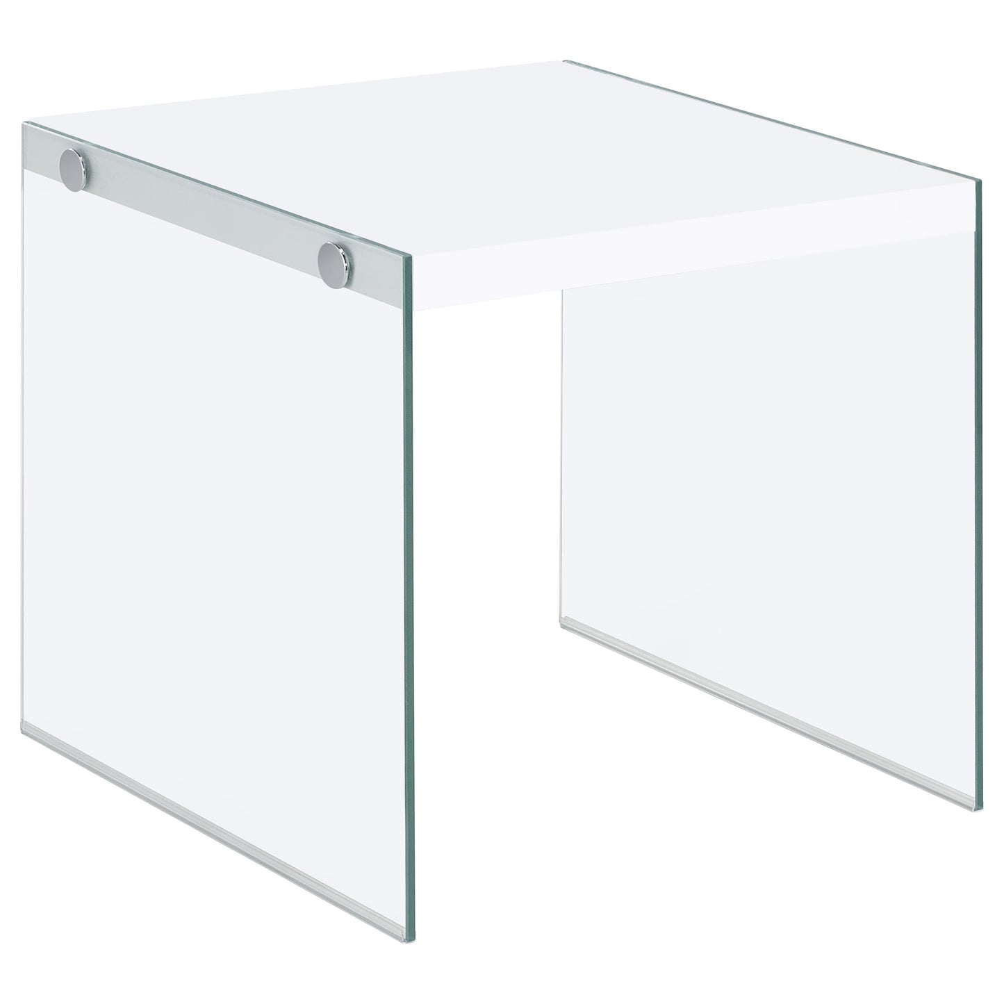 Opal 3-piece Coffee and End Table Set White High Gloss