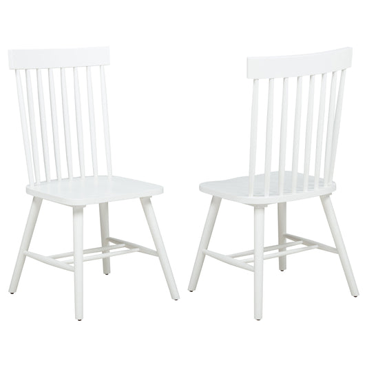 Andrews Windsor Spindle Back Dining Side Chair White (Set of 2)