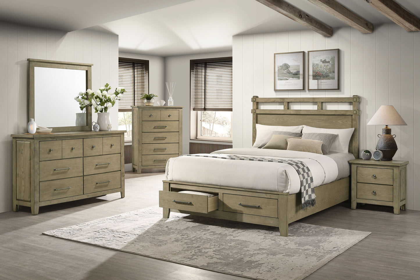 Hazlewood 6-drawer Bedroom Dresser Cabinet Vineyard Oak