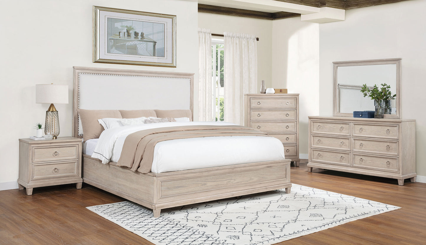 Pembroke 2-drawer Nightstand Bedside Table Washed Oak