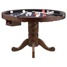 Load image into Gallery viewer, Turk 3-in-1 Round Pedestal Game Table Tobacco
