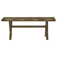 Load image into Gallery viewer, Alston X-shaped Dining Bench Knotty Nutmeg
