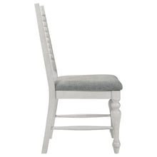 Load image into Gallery viewer, Aventine Ladder Back Dining Side Chair with Upholstered Seat Vintage Chalk and Grey (Set of 2)

