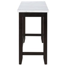 Load image into Gallery viewer, Toby Rectangular Marble Top Counter Height Table Espresso and White
