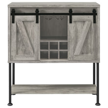 Load image into Gallery viewer, Claremont Sliding Door Bar Cabinet with Lower Shelf Grey Driftwood
