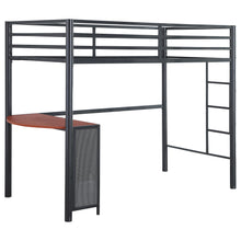 Load image into Gallery viewer, Fisher Twin Workstation Loft Bed Gunmetal
