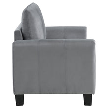 Load image into Gallery viewer, Davis  Upholstered Rolled Arm Loveseat Grey
