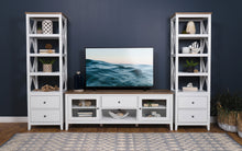 Load image into Gallery viewer, Angela 3-piece Entertainment Center With 67&quot; TV Stand Brown and White
