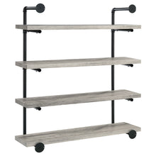Load image into Gallery viewer, Elmcrest 40-inch Wall Shelf Black and Grey Driftwood
