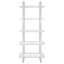 Load image into Gallery viewer, Hartford Glass Shelf Bookcase Chrome
