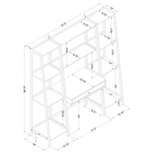 Load image into Gallery viewer, Pinckard 3-piece Ladder Desk Set Grey Stone and Black
