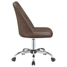 Load image into Gallery viewer, Althea Upholstered Tufted Back Office Chair Brown and Chrome
