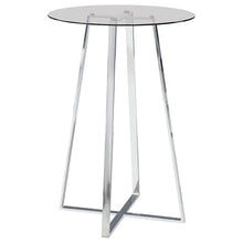 Load image into Gallery viewer, Zanella Glass Top Bar Table Chrome
