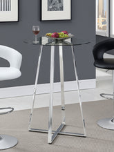Load image into Gallery viewer, Zanella Glass Top Bar Table Chrome
