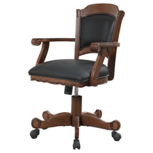 Load image into Gallery viewer, Turk Game Chair with Casters Black and Tobacco
