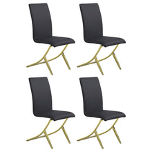 Load image into Gallery viewer, Carmelia Upholstered Side Chairs Black (Set of 4)
