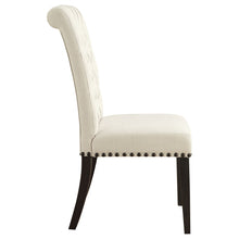 Load image into Gallery viewer, Alana Upholstered Side Chairs Beige and Smokey Black (Set of 2)
