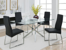 Load image into Gallery viewer, Carmelo X-shaped Dining Table Chrome and Clear

