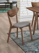 Load image into Gallery viewer, Alfredo Upholstered Dining Chairs Grey and Natural Walnut (Set of 2)
