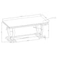 Antoine Rectangular 95-inch Glass Top Dining Table White