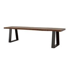 Load image into Gallery viewer, Ditman Live Edge Dining Bench Grey Sheesham and Black
