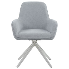 Load image into Gallery viewer, Abby Flare Arm Side Chair Light Grey and Chrome
