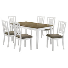 Load image into Gallery viewer, Appleton 7-piece Rectangular Dining Set Brown Brushed and White

