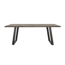 Load image into Gallery viewer, Misty Sled Leg Dining Table Grey Sheesham and Gunmetal
