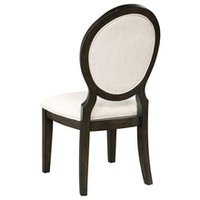 Load image into Gallery viewer, Twyla Upholstered Oval Back Dining Side Chairs Cream and Dark Cocoa (Set of 2)
