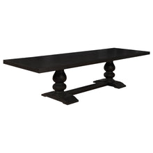 Load image into Gallery viewer, Phelps Rectangular Trestle Dining Set Antique Noir and Beige
