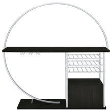 Load image into Gallery viewer, Risley 2-door Circular LED Home Bar with Wine Storage Dark Charcoal
