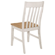 Load image into Gallery viewer, Kirby Slat Back Side Chair (Set of 2) Natural and Rustic Off White
