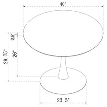 Load image into Gallery viewer, Arkell 40-inch Round Pedestal Dining Table White
