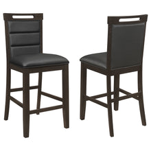 Load image into Gallery viewer, Prentiss Upholstered Counter Height Chair (Set of 2) Black and Cappuccino
