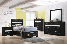 Load image into Gallery viewer, Miranda 4-piece Twin Bedroom Set Black
