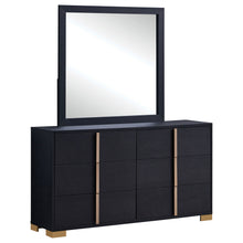 Load image into Gallery viewer, Marceline 6-drawer Dresser with Mirror Black
