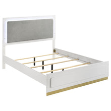Load image into Gallery viewer, Caraway Wood Queen LED Panel Bed White
