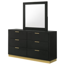 Load image into Gallery viewer, Caraway 6-drawer Dresser with Mirror Black
