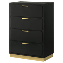 Load image into Gallery viewer, Caraway 4-drawer Bedroom Chest Black
