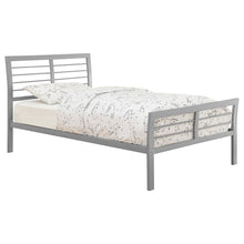 Load image into Gallery viewer, Cooper Metal Twin Open Frame Bed Silver
