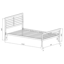 Load image into Gallery viewer, Cooper Metal Twin Open Frame Bed Silver
