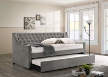 Load image into Gallery viewer, Chatsboro Twin Upholstered Daybed with Trundle Grey
