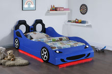 Load image into Gallery viewer, Cruiser Wood Twin LED Car Bed Blue
