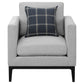 Apperson 3-piece Upholstered Track Arm Sofa Set Light Grey